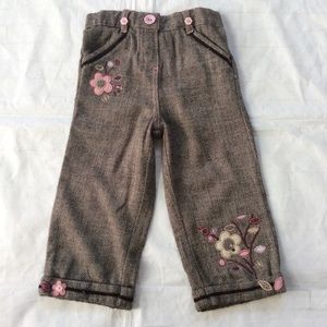 Next Floral Cuffed Trousers 3-4 YRS